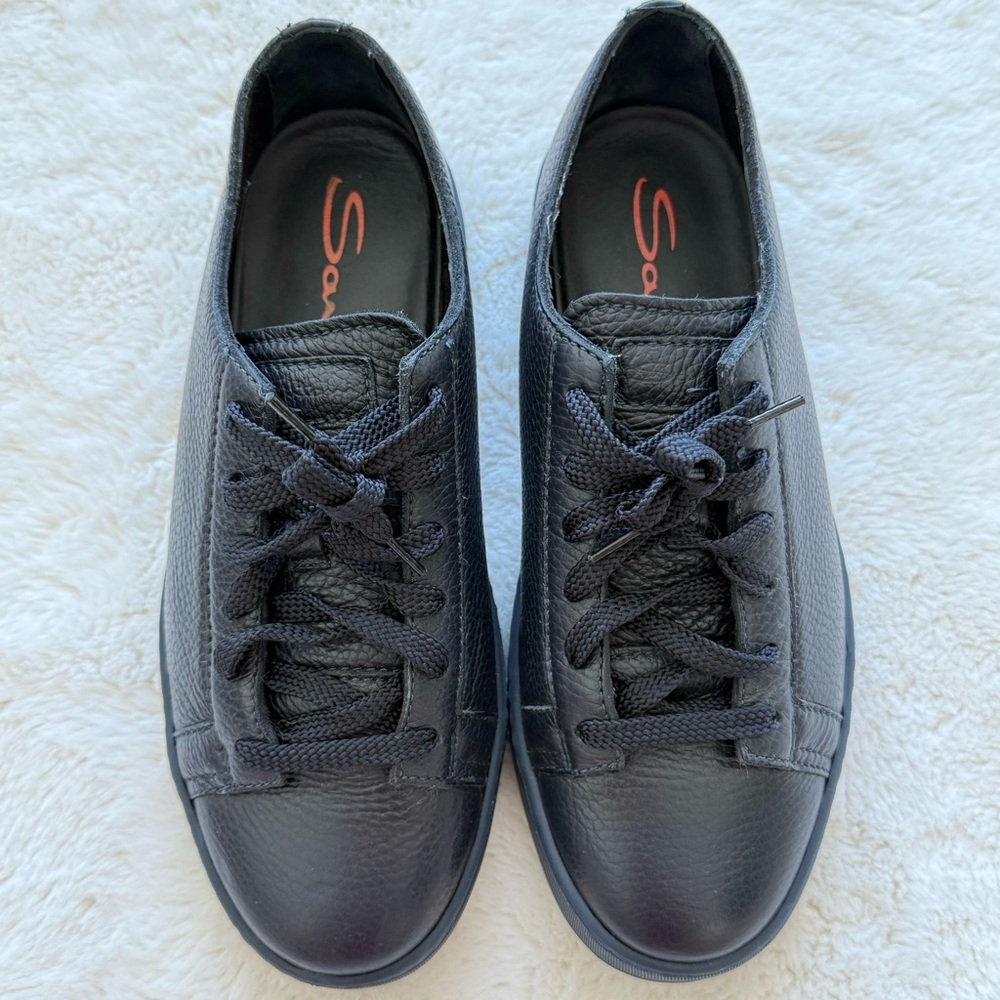 Santoni men’s leather sneakers size 7.5 US men